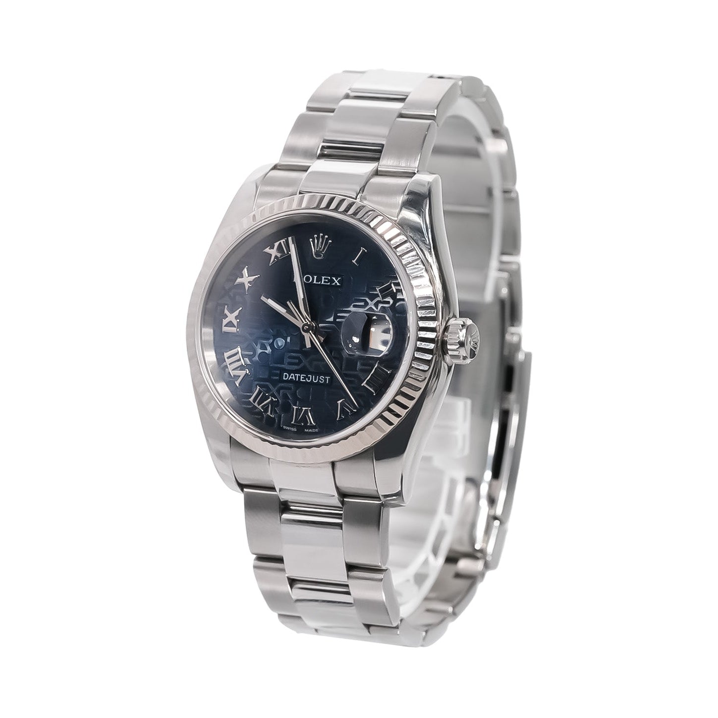 Rolex Datejust 36mm Stainless Steel Blue Roman Dial Jubilee Bracelet Ref:116234 - Mr. Alex Jewelry