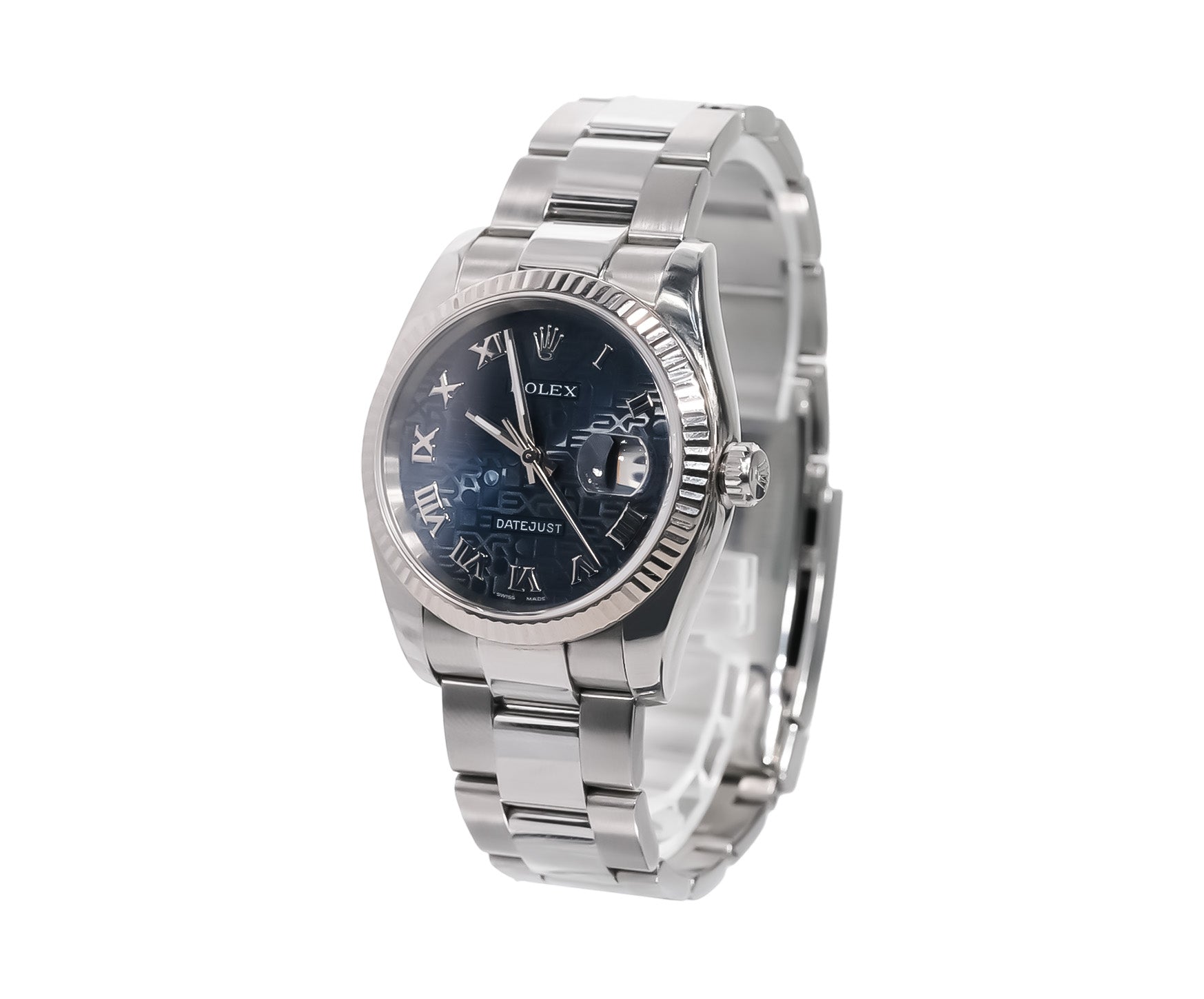 Rolex Datejust 36mm Stainless Steel Blue Roman Dial Jubilee Bracelet Ref:116234 - Mr. Alex Jewelry