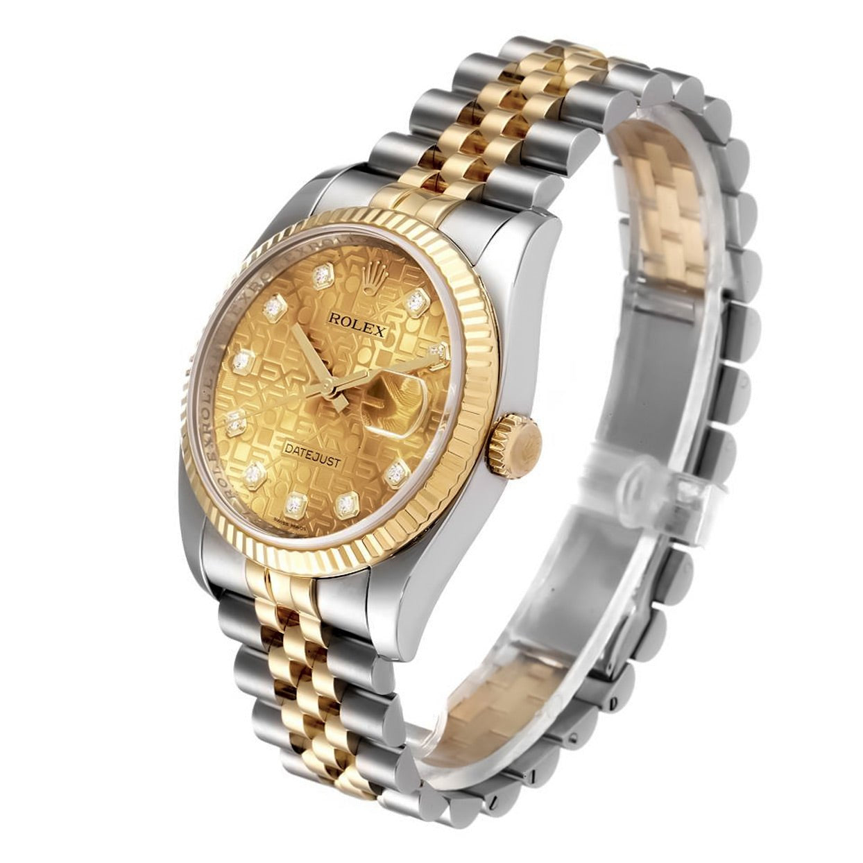Rolex Datejust 36mm Two Tone Factory Champagne dial 116233 - Mr. Alex Jewelry