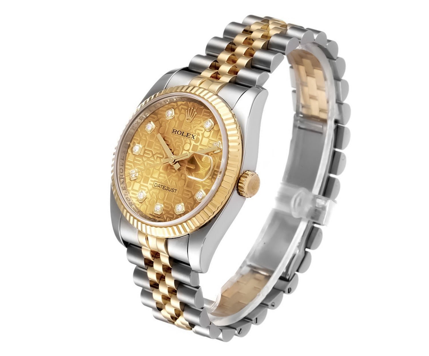 Rolex Datejust 36mm Two Tone Factory Champagne dial 116233 - Mr. Alex Jewelry