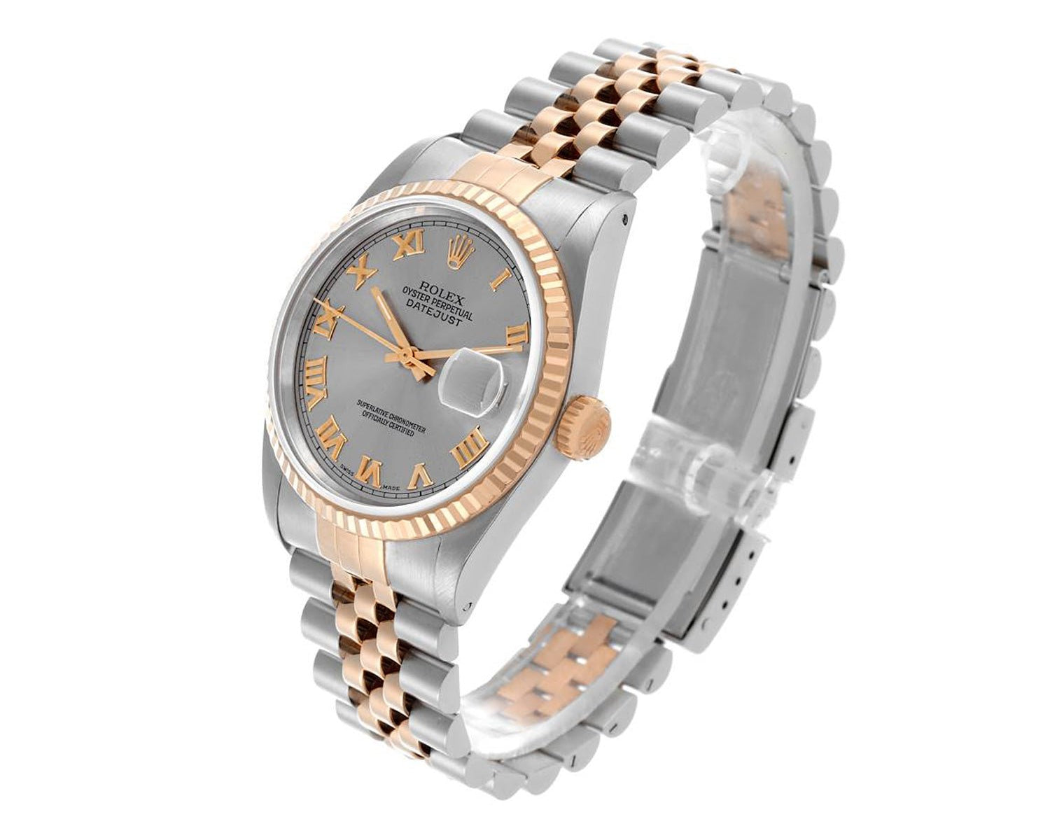 Rolex Datejust 36mm Two Tone Factory Silver Roman Dial 116231 - Mr. Alex Jewelry