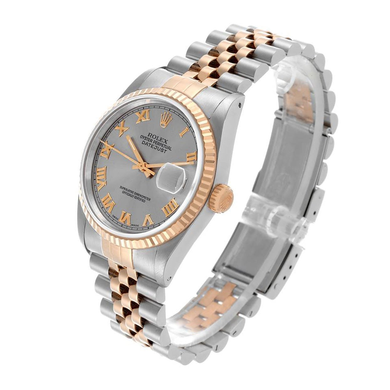 Rolex Datejust 36mm Two Tone Factory Silver Roman Dial 116231 - Mr. Alex Jewelry