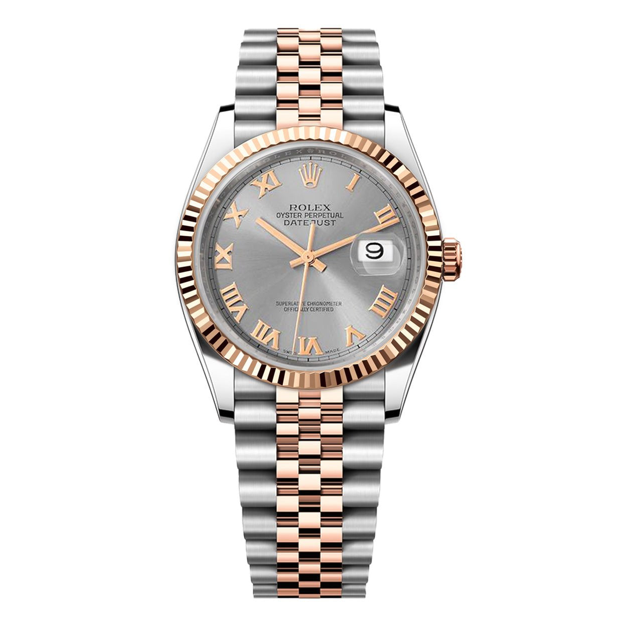 Rolex Datejust 36mm Two Tone Factory Silver Roman Dial 116231 - Mr. Alex Jewelry