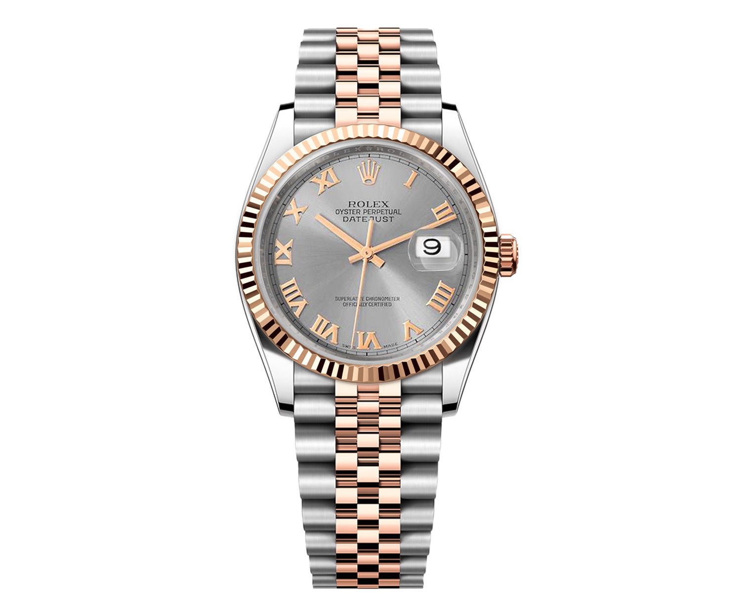 Rolex Datejust 36mm Two Tone Factory Silver Roman Dial 116231 - Mr. Alex Jewelry