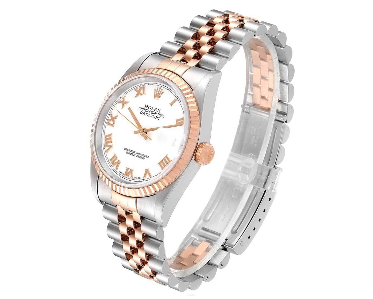 Rolex Datejust 36mm Two Tone Factory White Roman Dial 16231 - Mr. Alex Jewelry