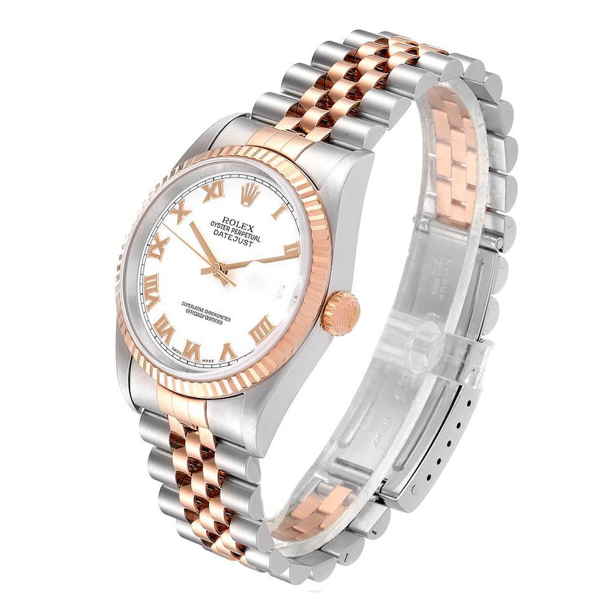 Rolex Datejust 36mm Two Tone Factory White Roman Dial 16231 - Mr. Alex Jewelry