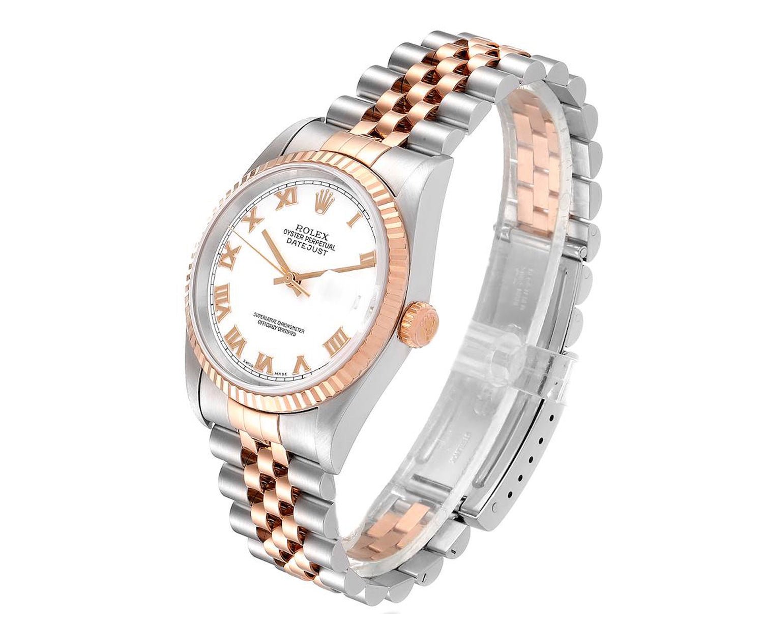 Rolex Datejust 36mm Two Tone Factory White Roman Dial 16231 - Mr. Alex Jewelry
