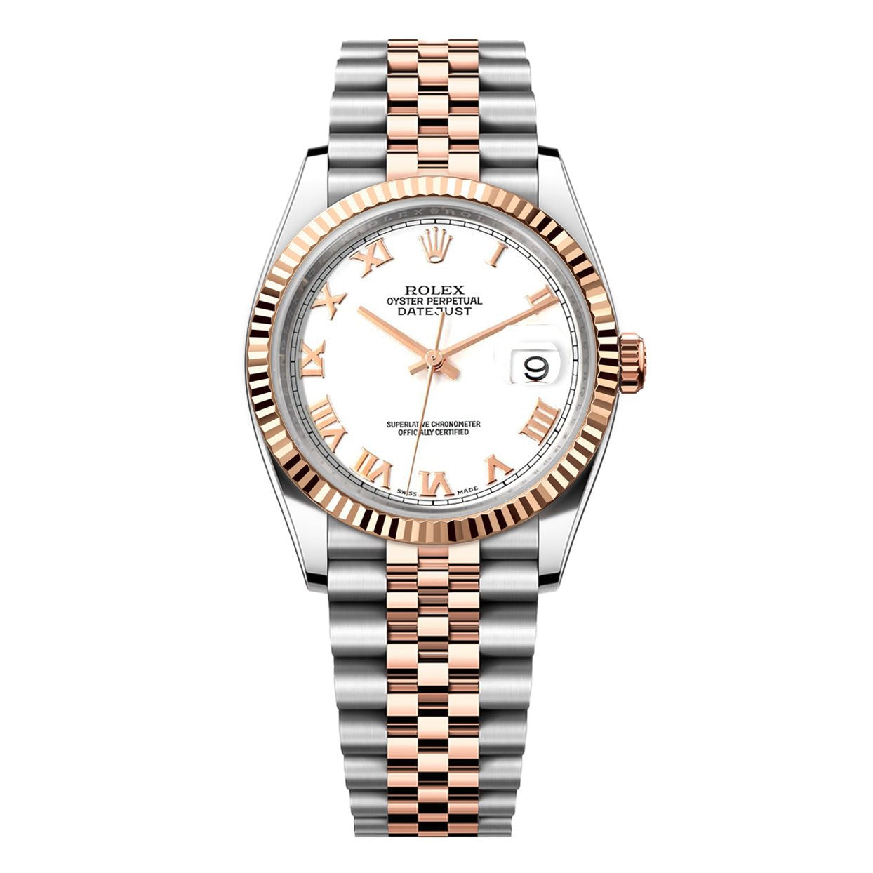 Rolex Datejust 36mm Two Tone Factory White Roman Dial 16231 - Mr. Alex Jewelry