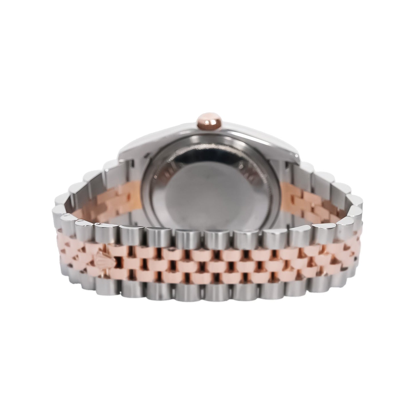 Rolex Datejust 36mm Two - Tone Rose Gold Black Stick Dial Hidden Clasp Ref:116231 - Mr. Alex Jewelry