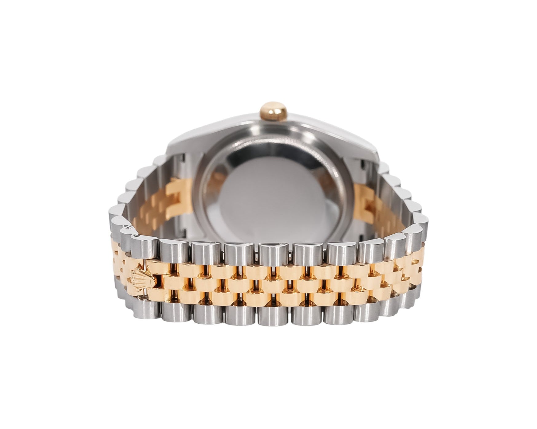 Rolex Datejust 36mm Two - Tone Rose Gold White Roman Dial Hidden Clasp Ref:116231 - Mr. Alex Jewelry