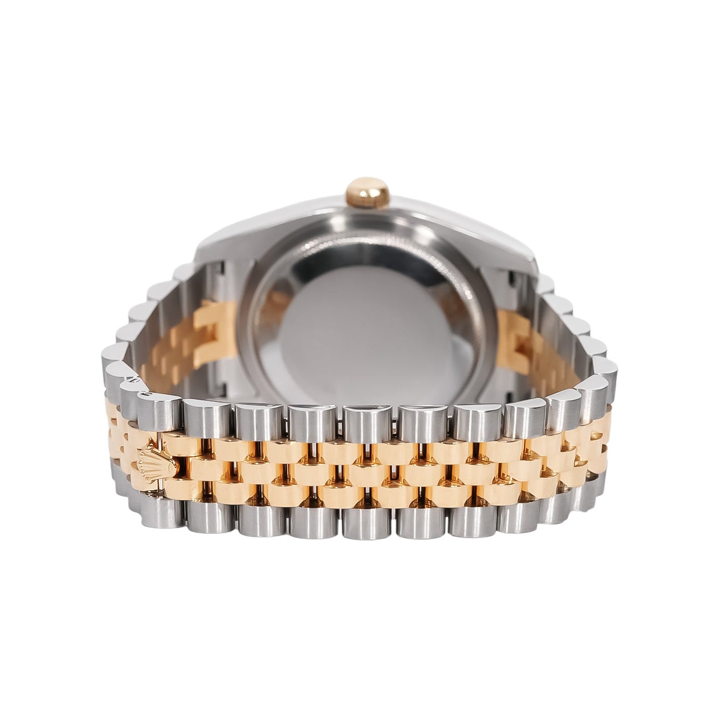 Rolex Datejust 36mm Two - Tone Rose Gold White Roman Dial Hidden Clasp Ref:116231 - Mr. Alex Jewelry