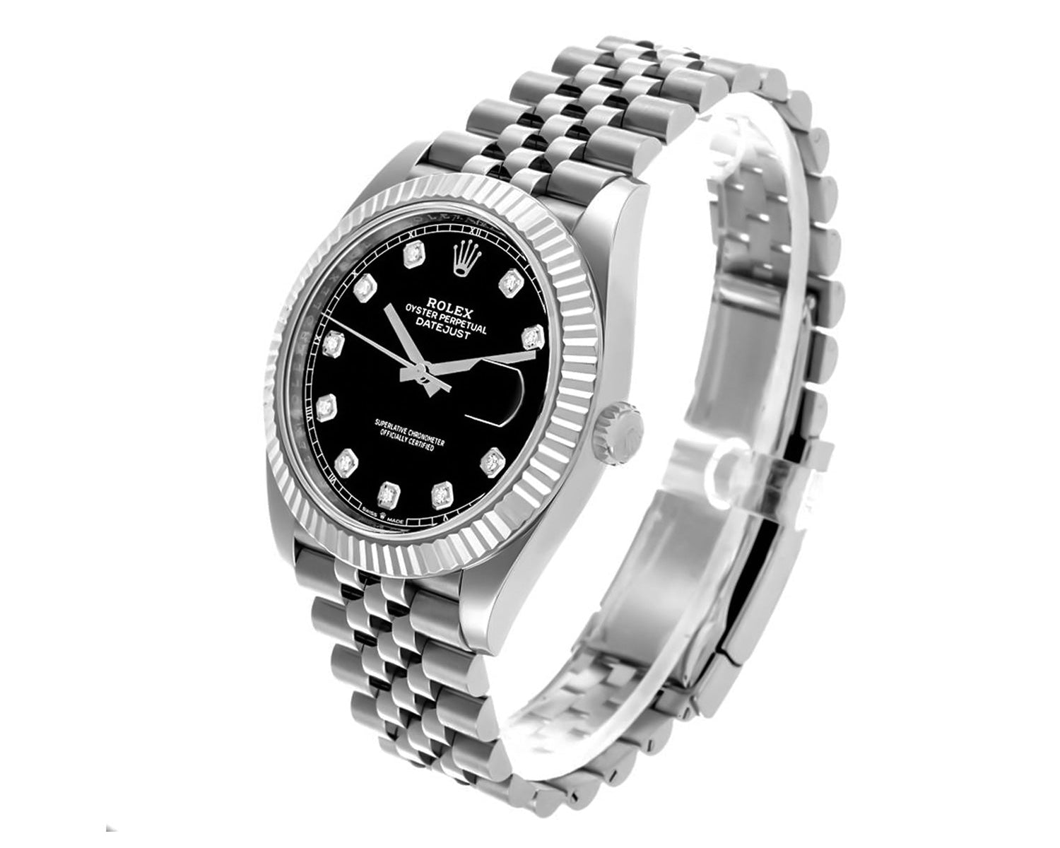 Rolex DateJust 41mm Black Diamond Dial - Jubilee Bracelet 126334 - Mr. Alex Jewelry