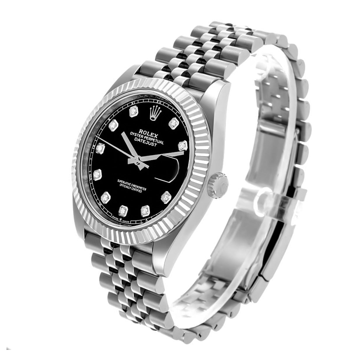 Rolex DateJust 41mm Black Diamond Dial - Jubilee Bracelet 126334 - Mr. Alex Jewelry