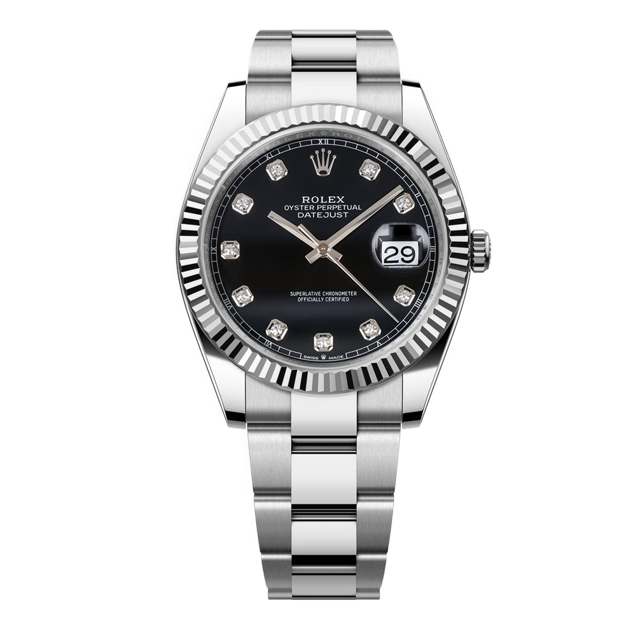 Rolex DateJust 41mm Black Diamond Dial - Oyster Bracelet 126334 - Mr. Alex Jewelry