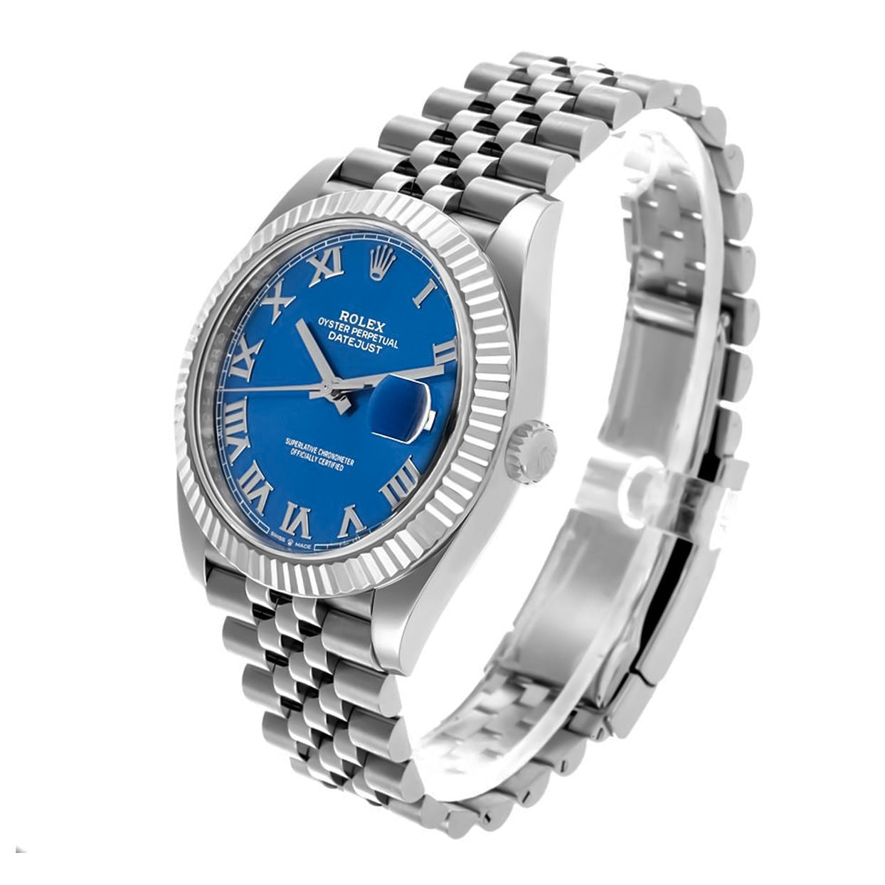 Rolex DateJust 41mm Blue Roman Dial - Jubilee Bracelet 126334 - Mr. Alex Jewelry