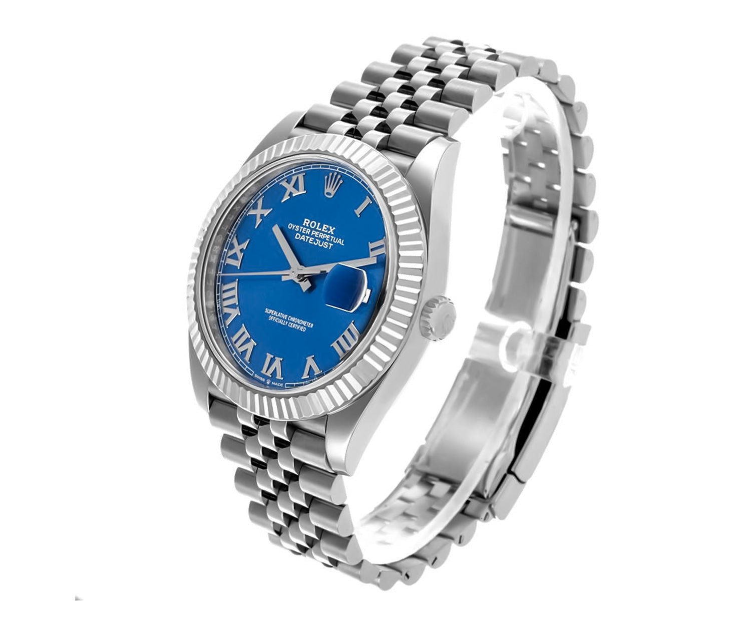 Rolex DateJust 41mm Blue Roman Dial - Jubilee Bracelet 126334 - Mr. Alex Jewelry
