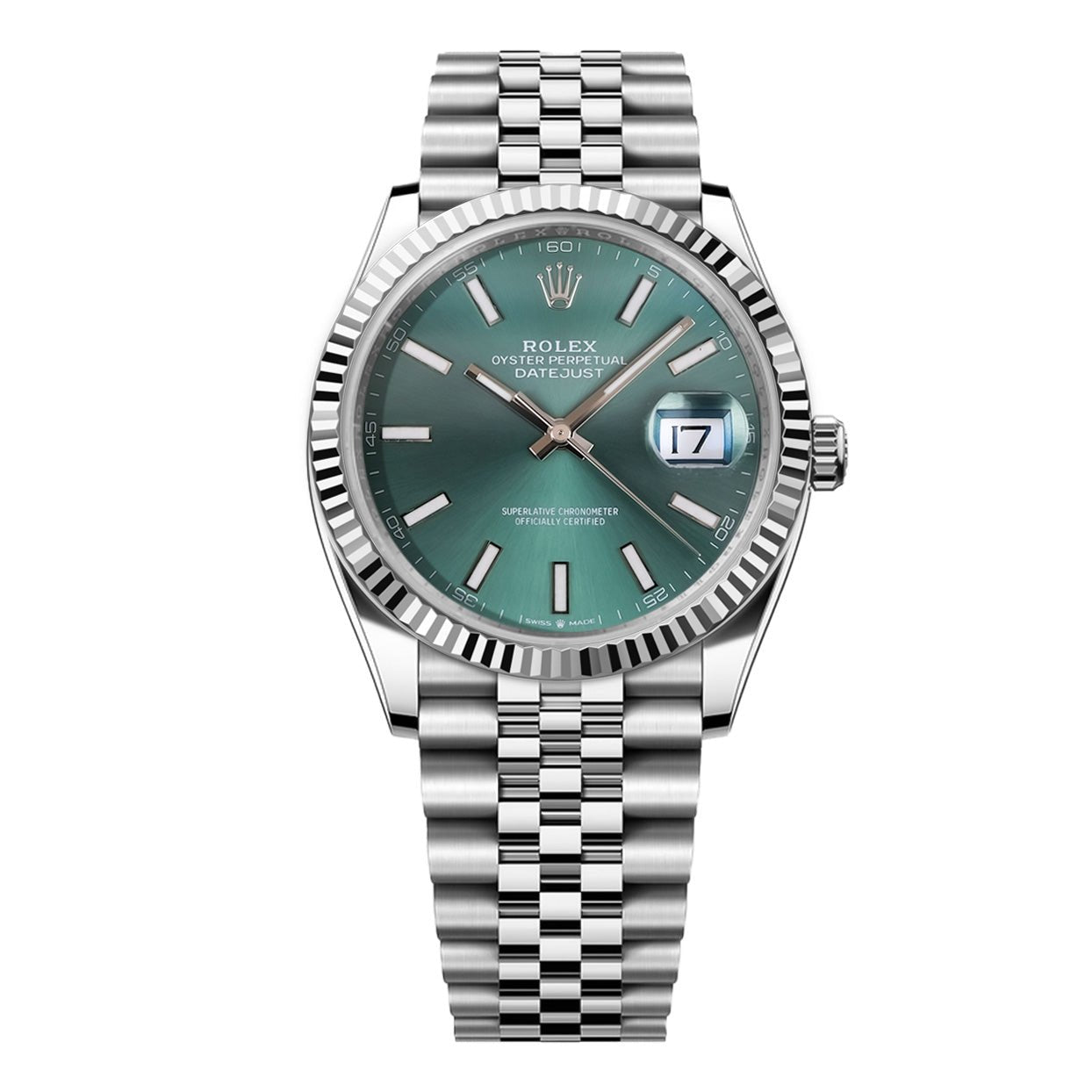 Rolex DateJust 41mm Mint Green Index Dial - Jubilee Bracelet 126334 - Mr. Alex Jewelry