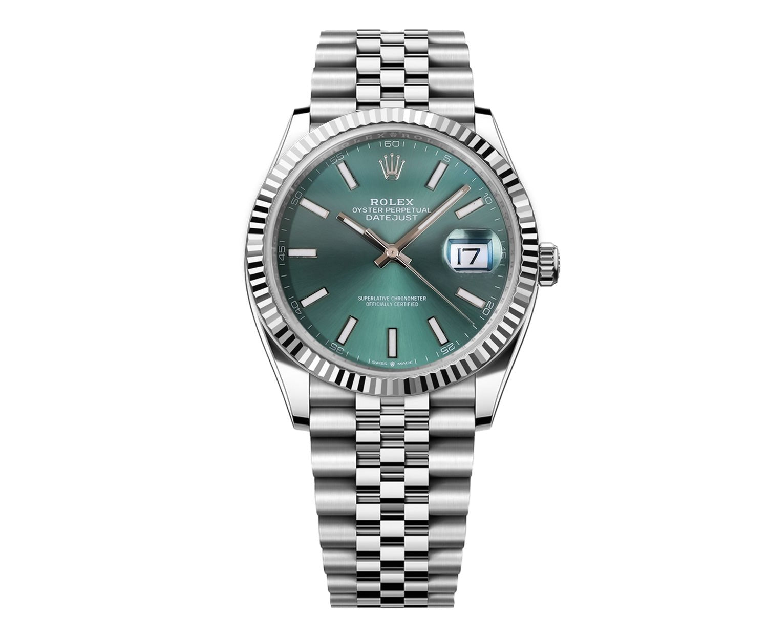 Rolex DateJust 41mm Mint Green Index Dial - Jubilee Bracelet 126334 - Mr. Alex Jewelry