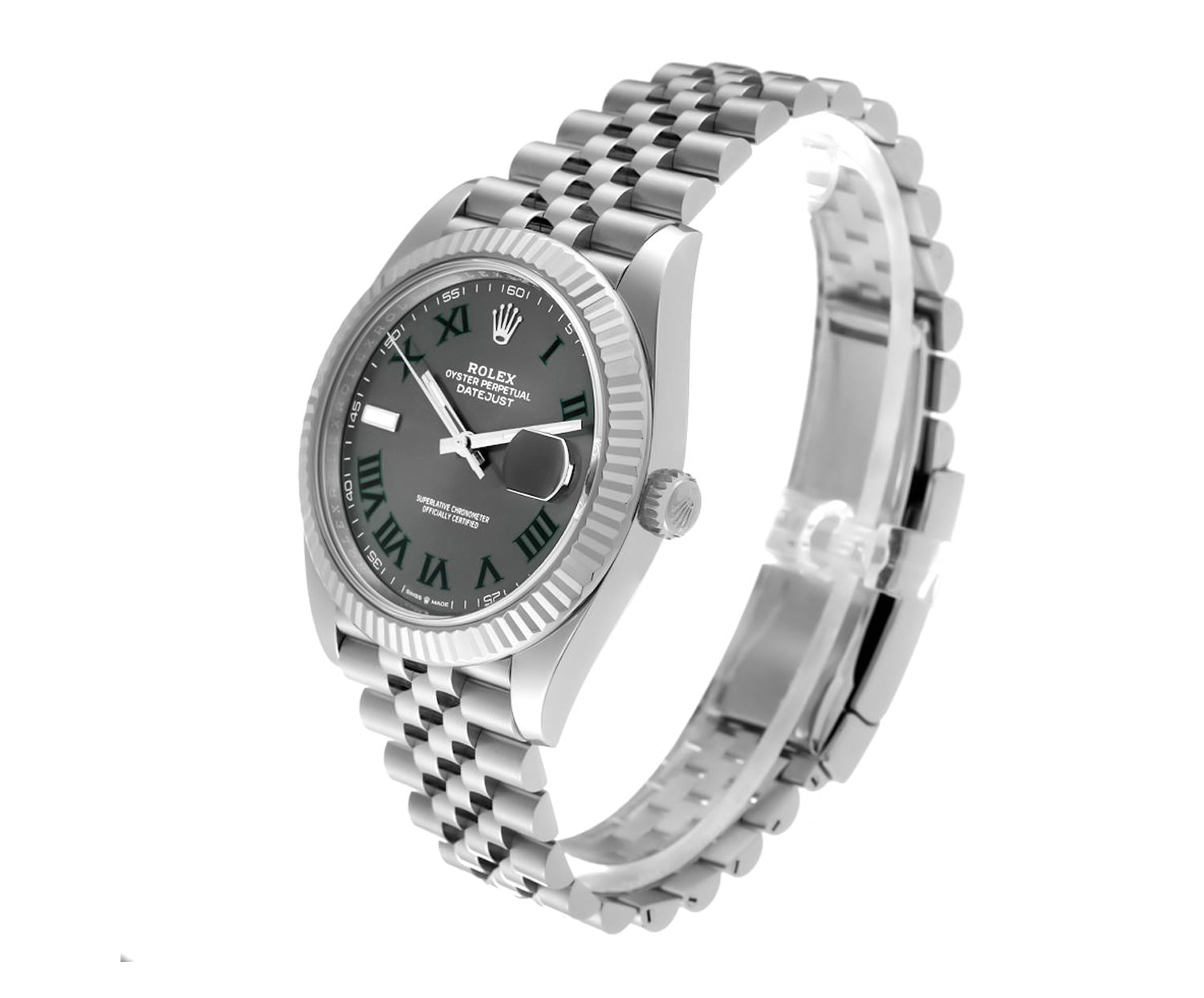 Rolex DateJust 41mm Slate Green Roman Dial - Jubilee Bracelet 126334 - Mr. Alex Jewelry
