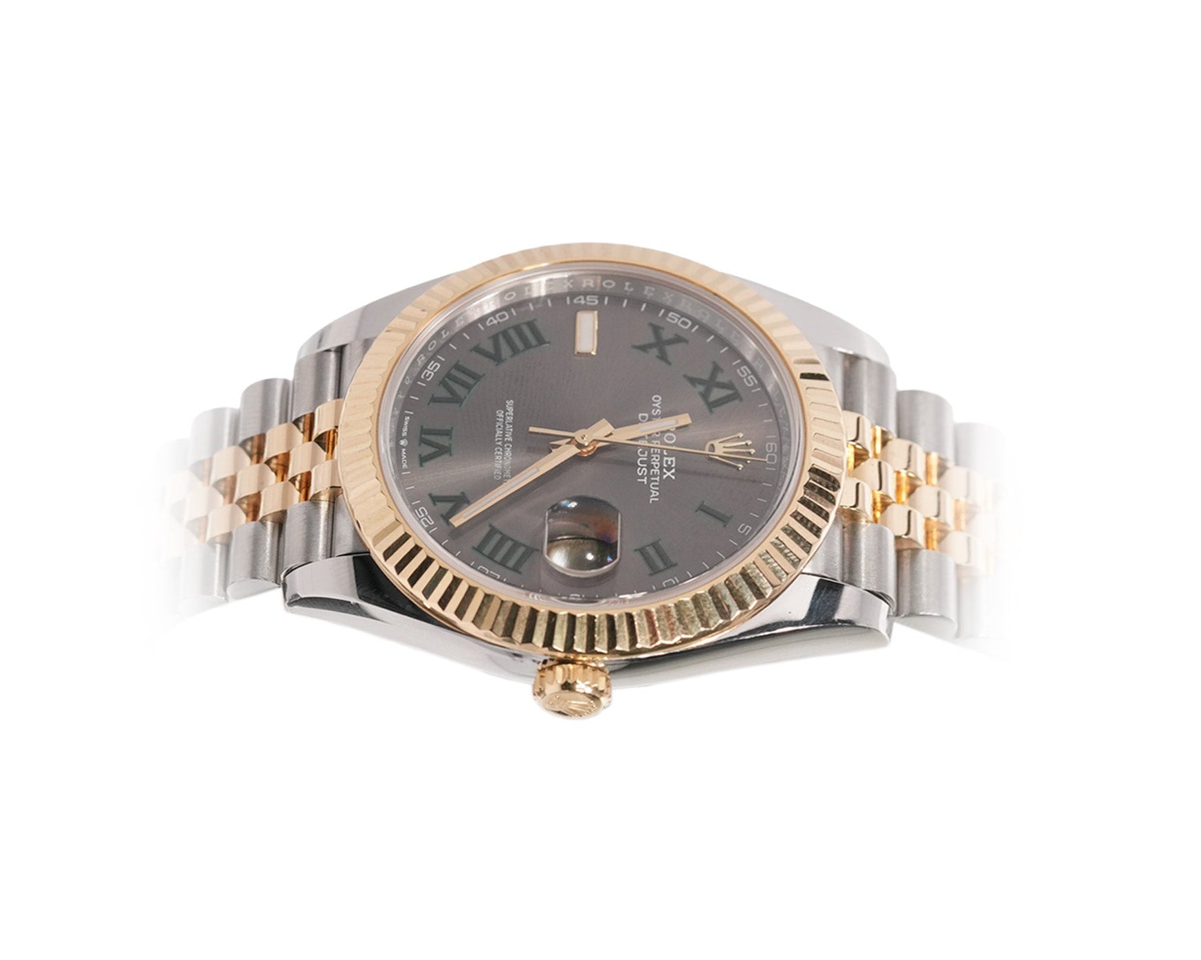 Rolex Datejust 41mm Two Tone Rose Gold Jubilee Wimbledon Dial Ref:126331 - Mr. Alex Jewelry