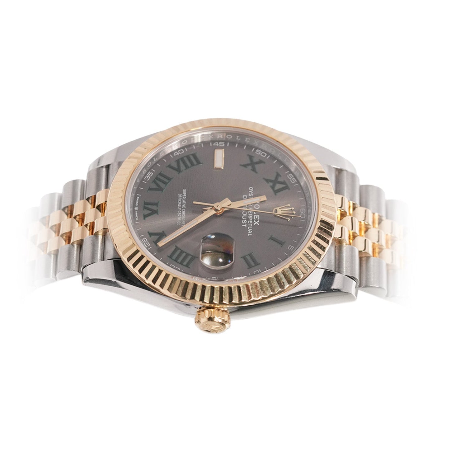 Rolex Datejust 41mm Two Tone Rose Gold Jubilee Wimbledon Dial Ref:126331 - Mr. Alex Jewelry