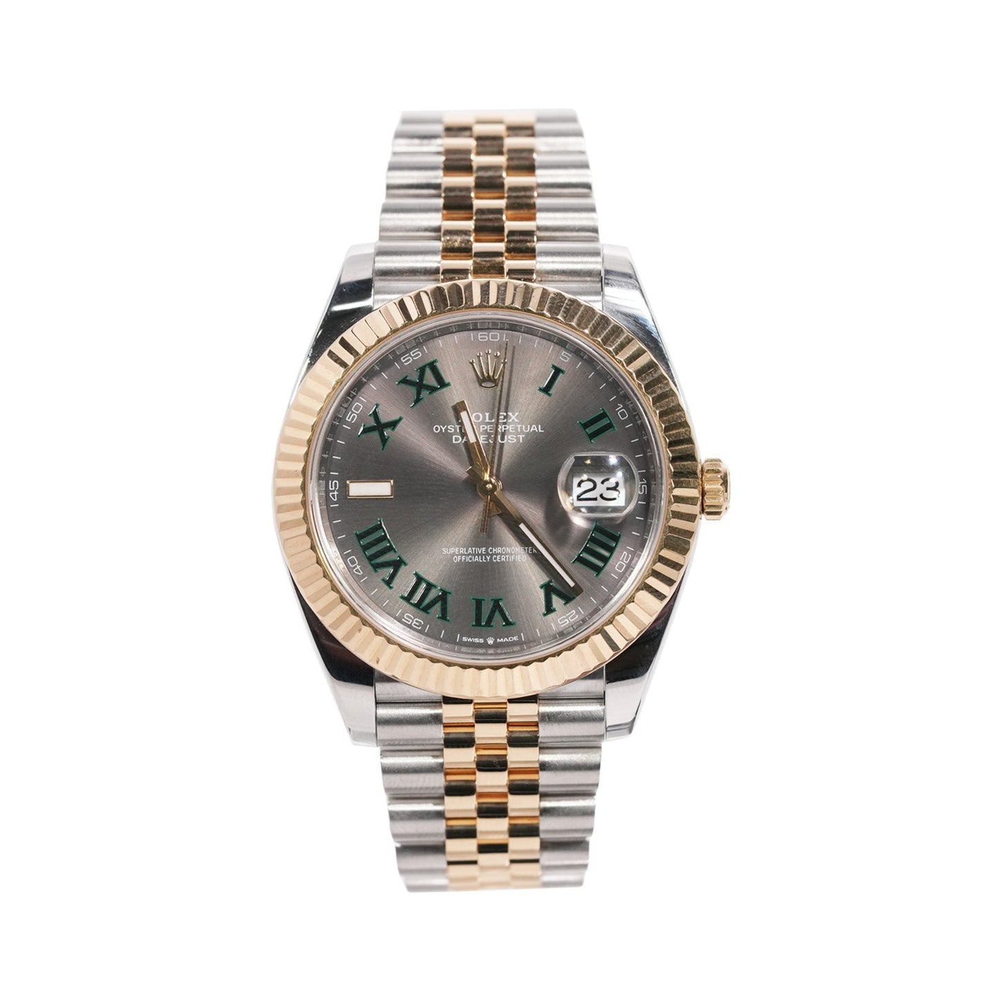 Rolex Datejust 41mm Two Tone Rose Gold Jubilee Wimbledon Dial Ref:126331 - Mr. Alex Jewelry