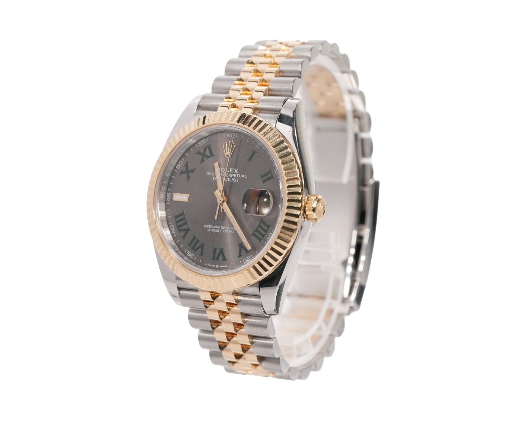 Rolex Datejust 41mm Two Tone Rose Gold Jubilee Wimbledon Dial Ref:126331 - Mr. Alex Jewelry