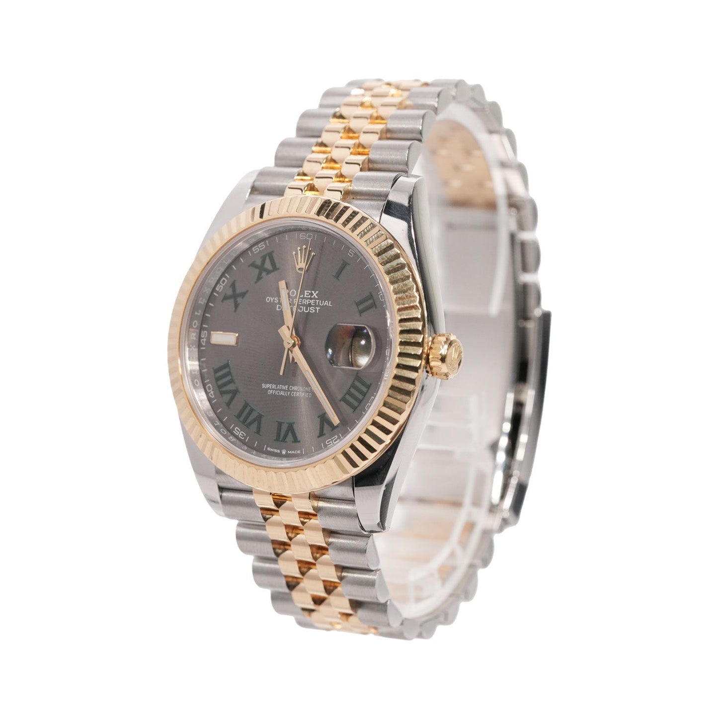 Rolex Datejust 41mm Two Tone Rose Gold Jubilee Wimbledon Dial Ref:126331 - Mr. Alex Jewelry