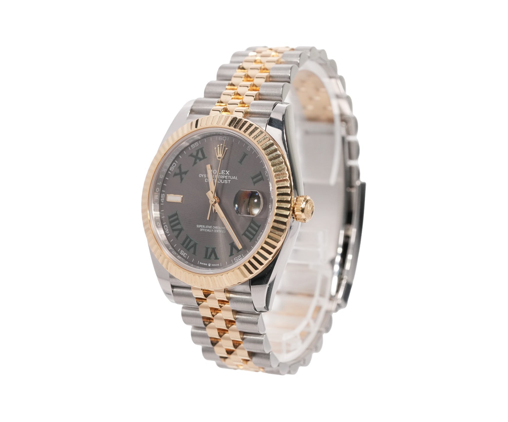 Rolex Datejust 41mm Two Tone Rose Gold Jubilee Wimbledon Dial Ref:126331 - Mr. Alex Jewelry