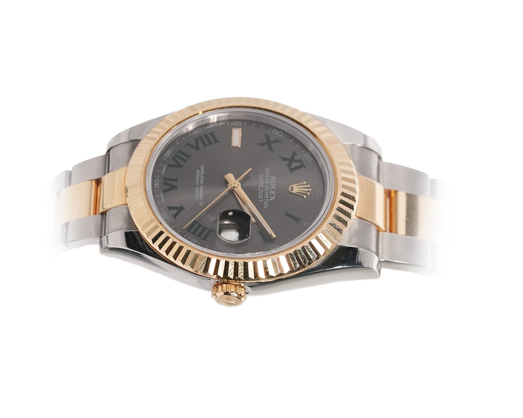 Rolex Datejust 41mm Two Tone Rose Gold Oyster Chocolate Dial Ref:126301 - Mr. Alex Jewelry