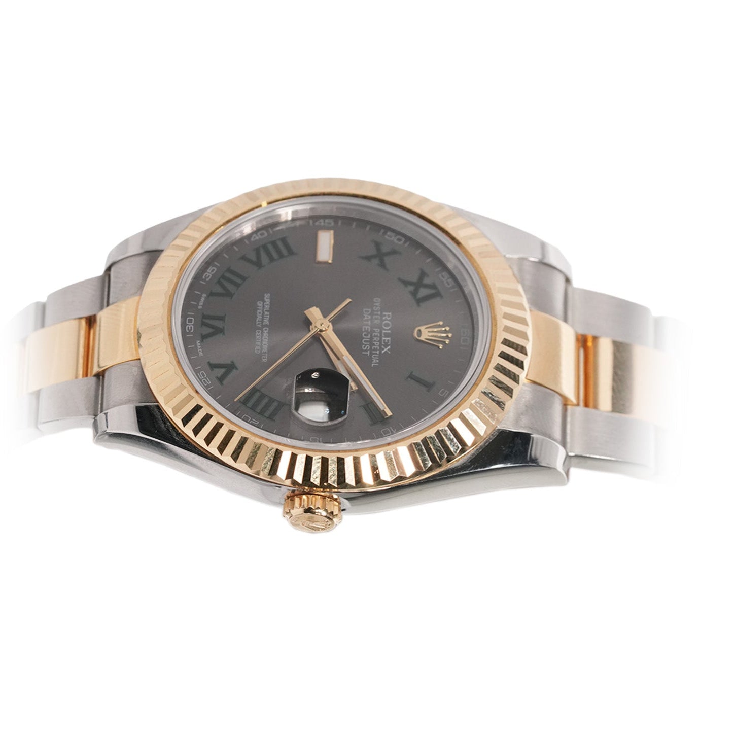 Rolex Datejust 41mm Two Tone Rose Gold Oyster Chocolate Dial Ref:126301 - Mr. Alex Jewelry