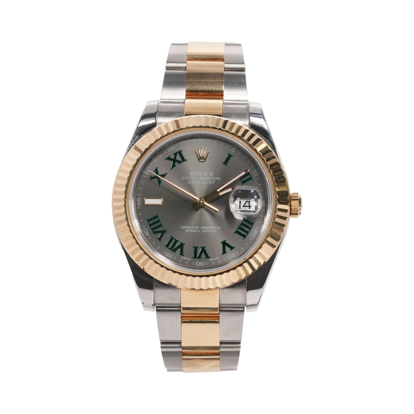 Rolex Datejust 41mm Two Tone Rose Gold Oyster Chocolate Dial Ref:126301 - Mr. Alex Jewelry