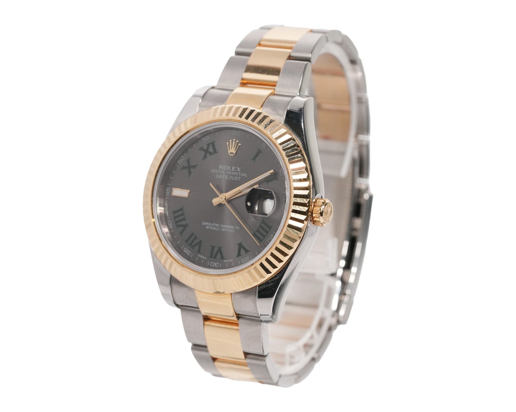 Rolex Datejust 41mm Two Tone Rose Gold Oyster Chocolate Dial Ref:126301 - Mr. Alex Jewelry
