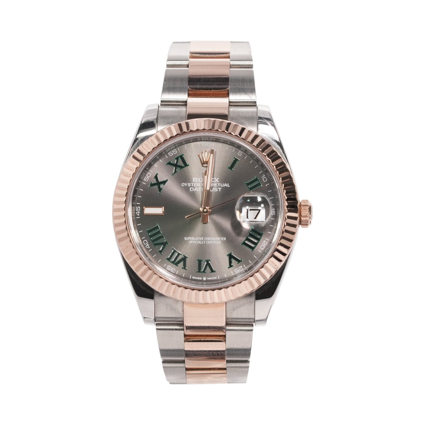 Rolex Datejust 41mm Two Tone Yellow Gold Oyster Wimbledon Dial Ref:126333 - Mr. Alex Jewelry