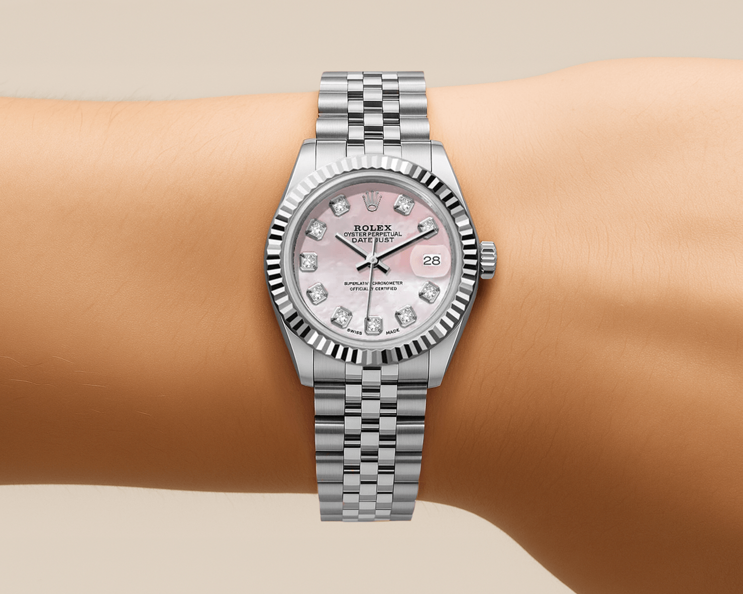 Rolex Datejust Jubilee Stainless steel 26mm - Mop Pink Dial - Mr. Alex Jewelry