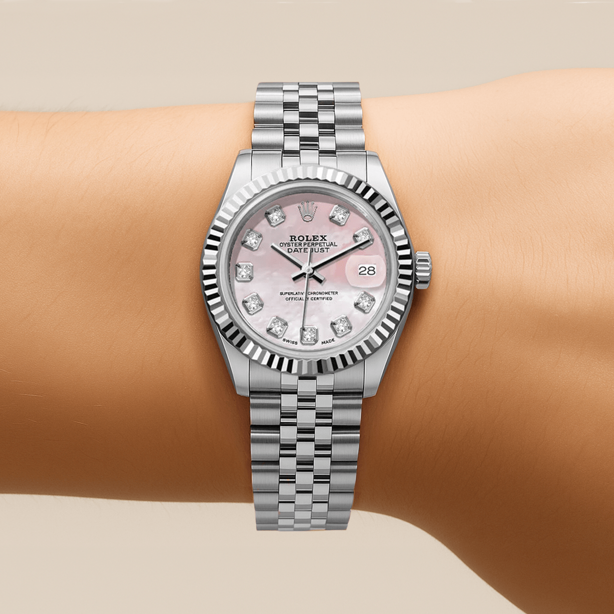 Rolex Datejust Jubilee Stainless steel 26mm - Mop Pink Dial - Mr. Alex Jewelry