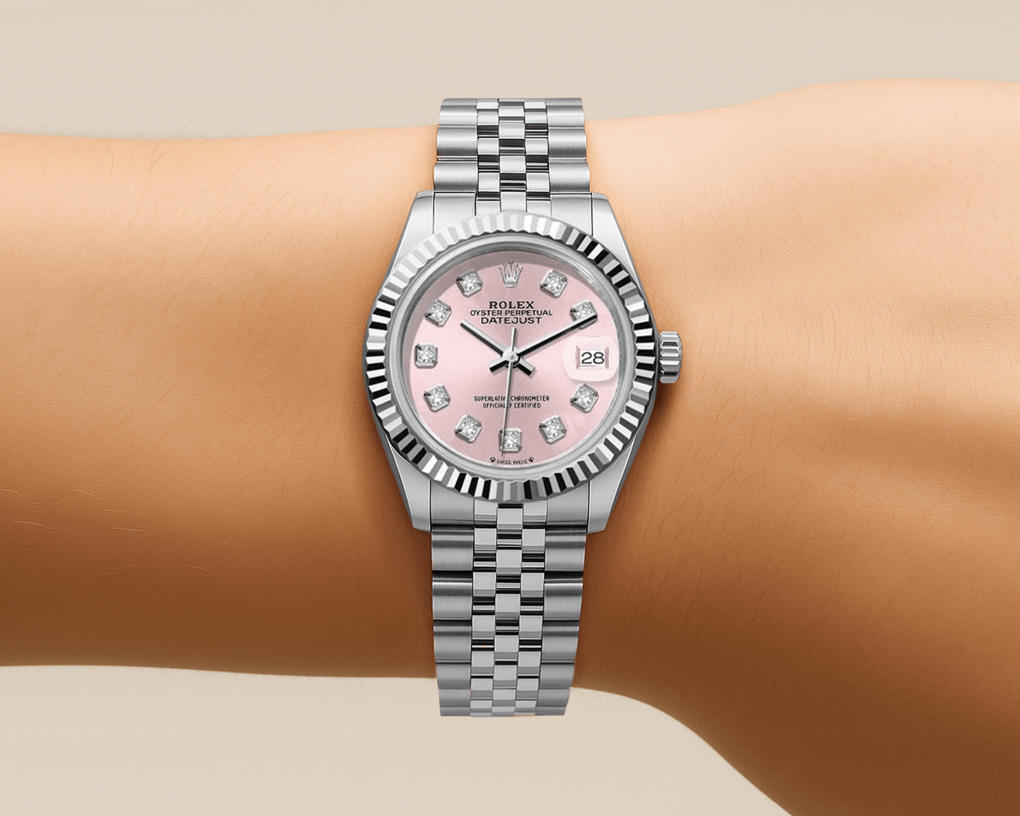 Rolex Datejust Jubilee Stainless steel 26mm - Pink Dial - Mr. Alex Jewelry