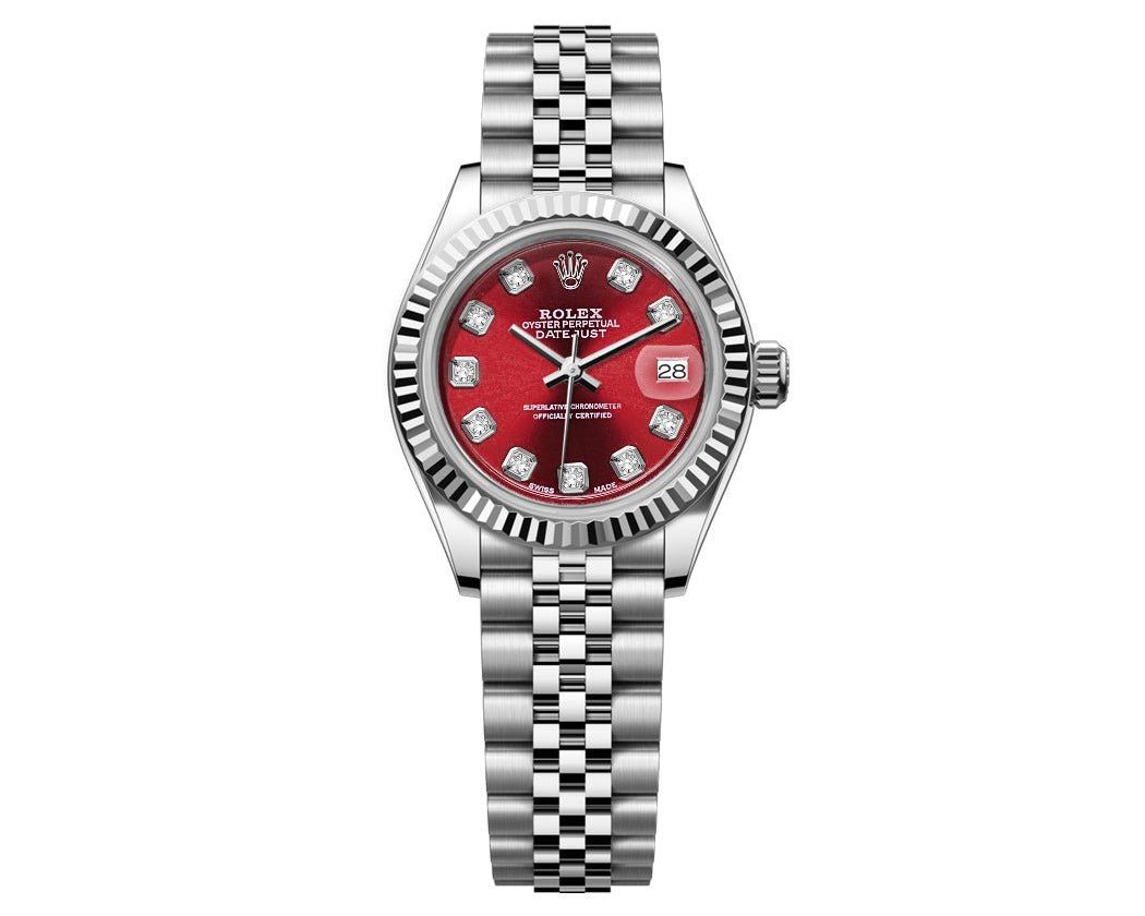 Rolex Datejust Jubilee Stainless steel 26mm - Red Dial - Mr. Alex Jewelry