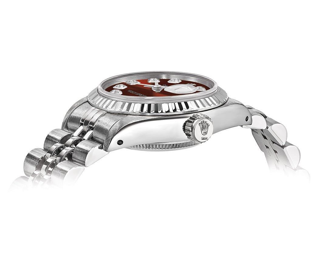 Rolex Datejust Jubilee Stainless steel 26mm - Red Dial - Mr. Alex Jewelry