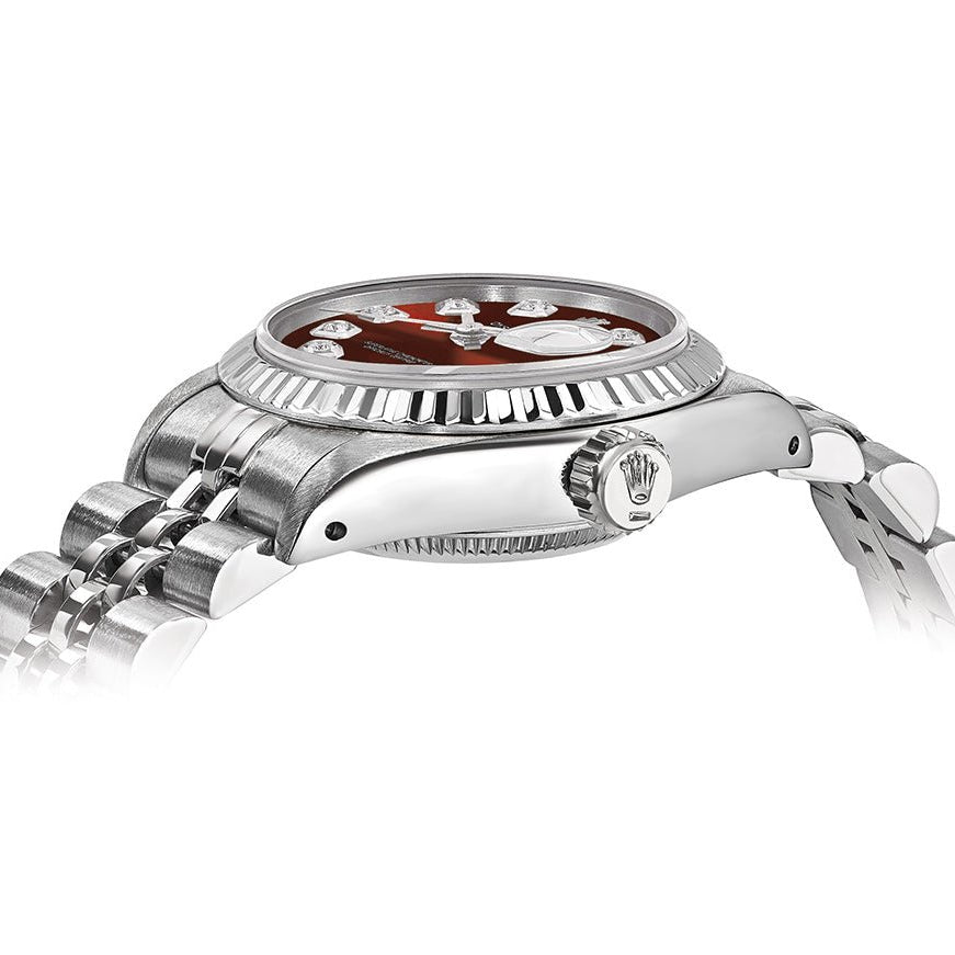 Rolex Datejust Jubilee Stainless steel 26mm - Red Dial - Mr. Alex Jewelry