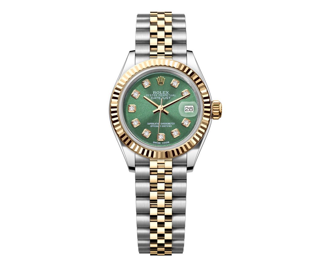 Rolex Datejust Jubilee – TwoTone 26mm - Green Gem Dial - Mr. Alex Jewelry