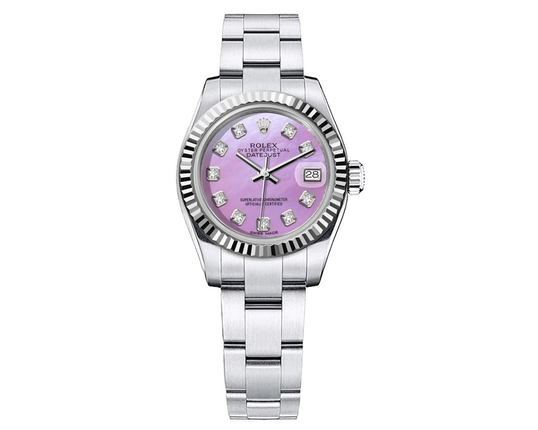 Rolex Datejust Oyster Stainless steel 26mm - Purple Dial - Mr. Alex Jewelry