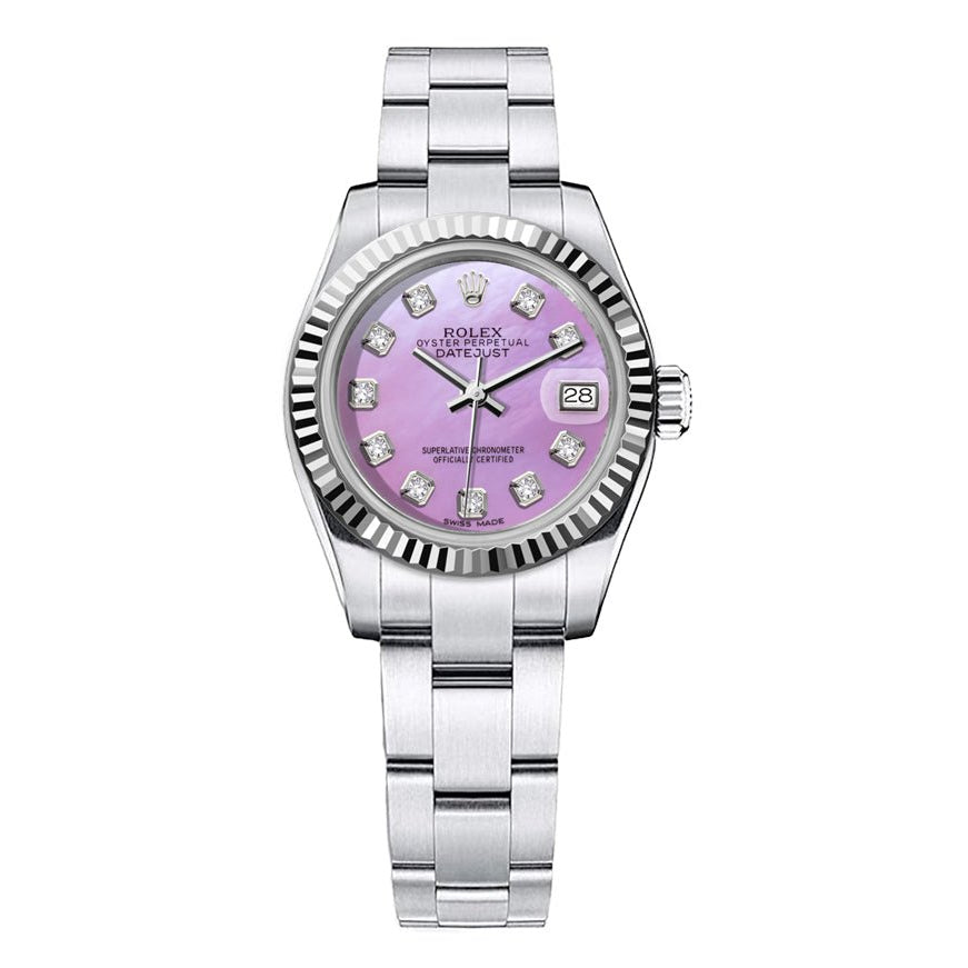 Rolex Datejust Oyster Stainless steel 26mm - Purple Dial - Mr. Alex Jewelry
