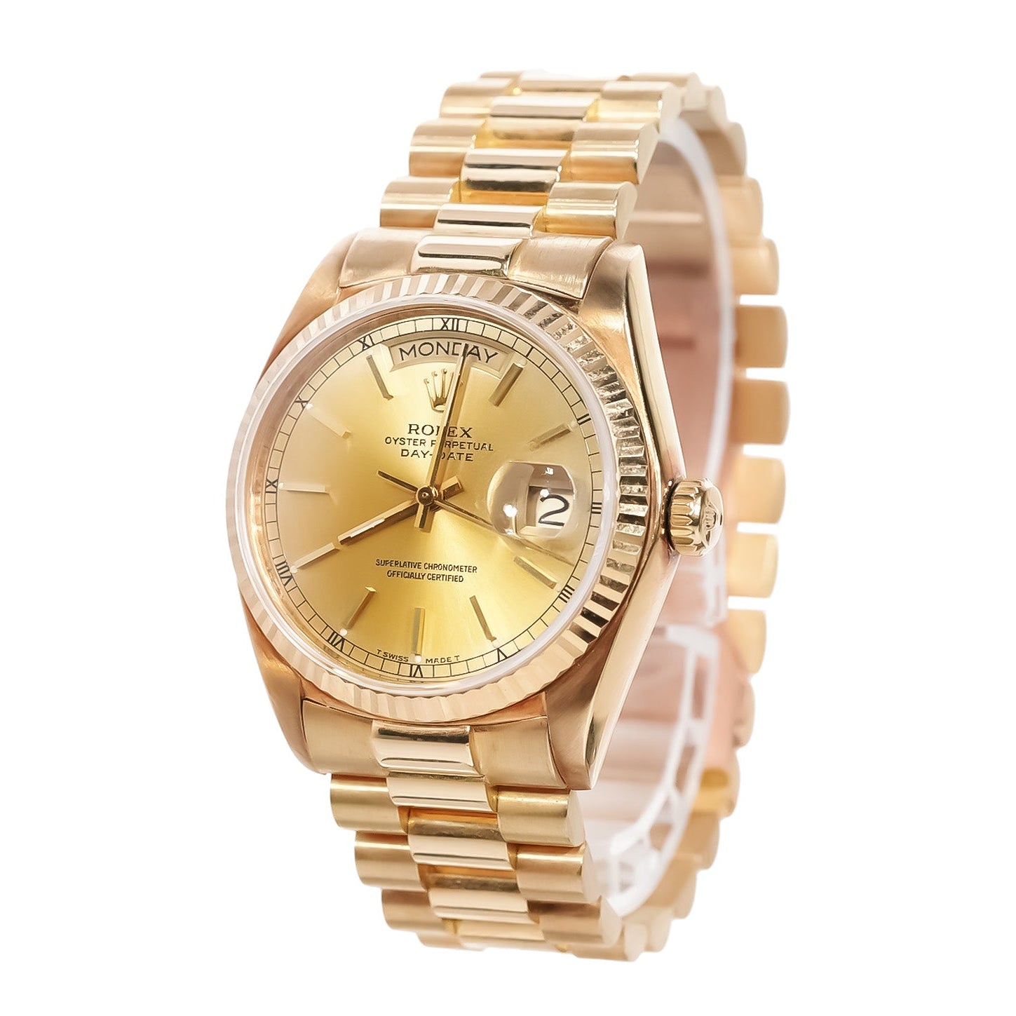 Rolex Day - Date 36mm Yellow Gold Champagne Dial Ref:18038 - Mr. Alex Jewelry