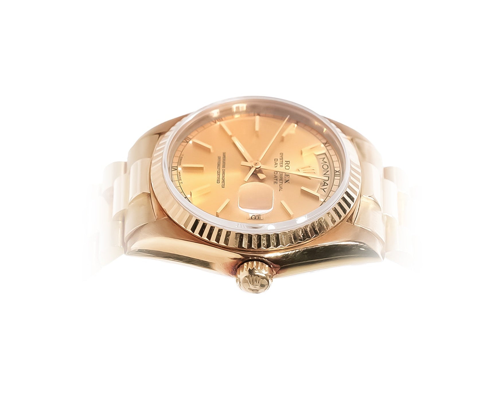 Rolex Day - Date 36mm Yellow Gold Champagne Dial Ref:18038 - Mr. Alex Jewelry