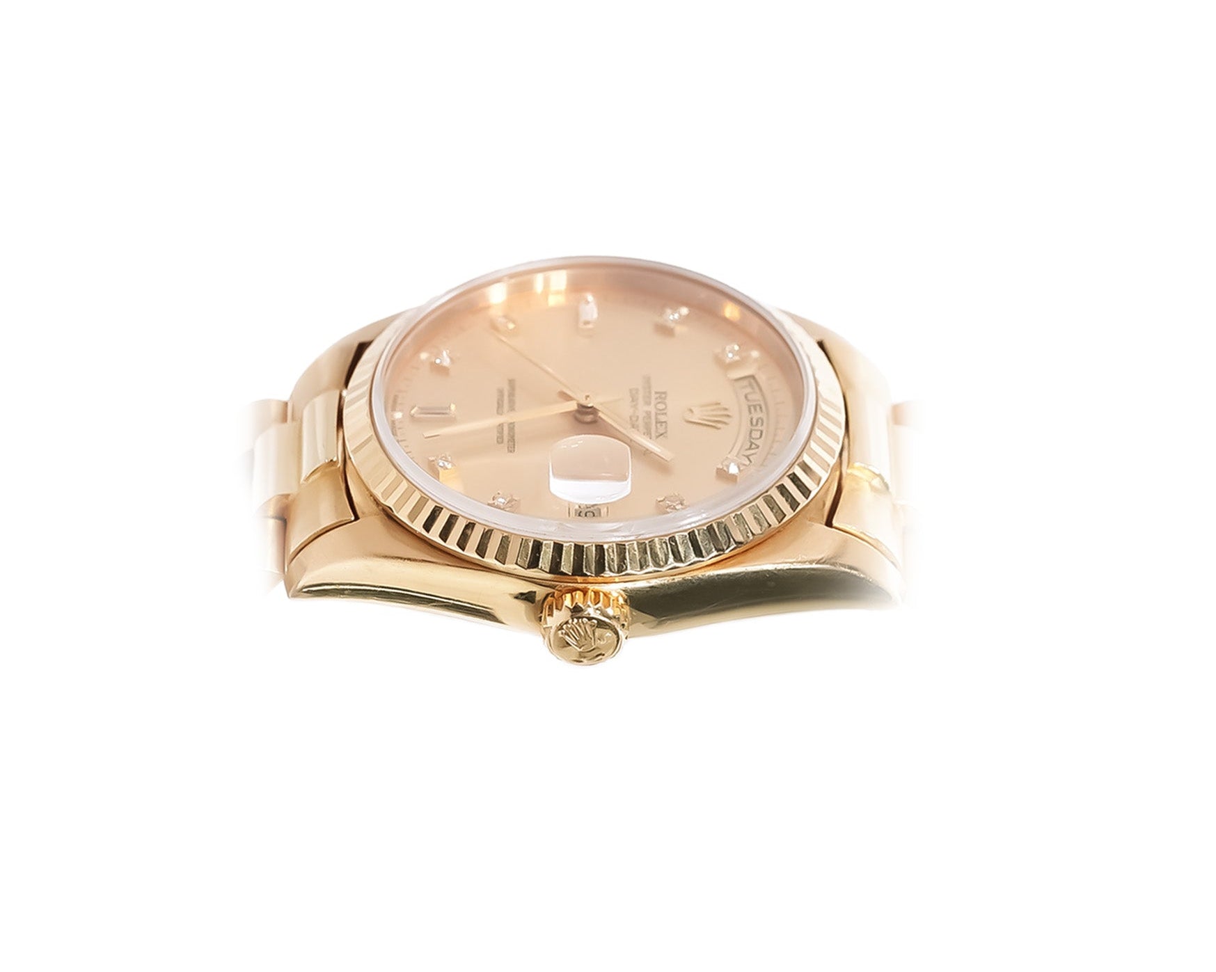 Rolex Day - Date 36mm Yellow Gold Diamond Dial Ref:18238 - Mr. Alex Jewelry