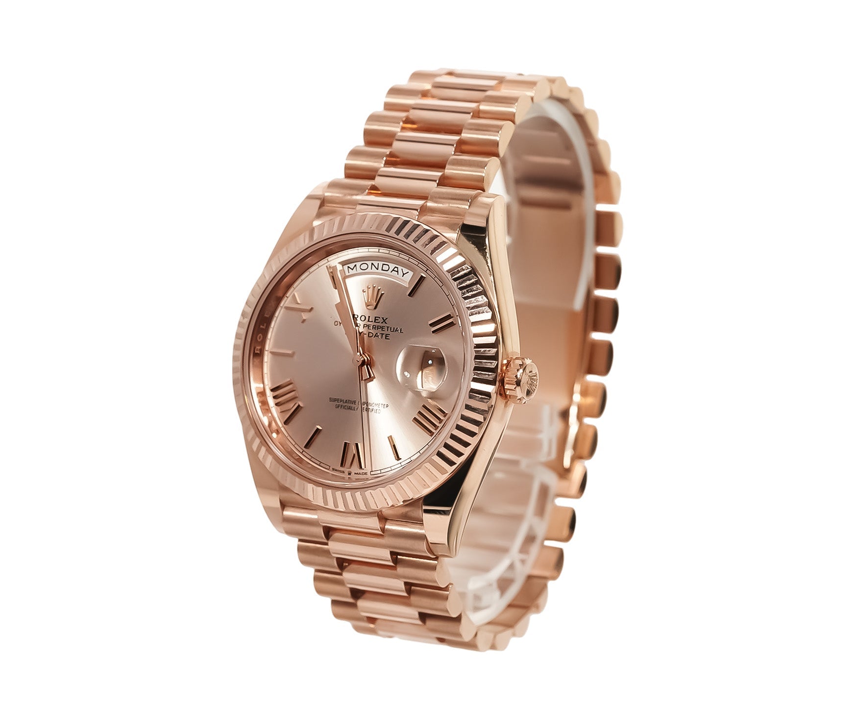 Rolex Day-Date 40mm Everose Gold Sundust Dial Ref:228235 - Watches