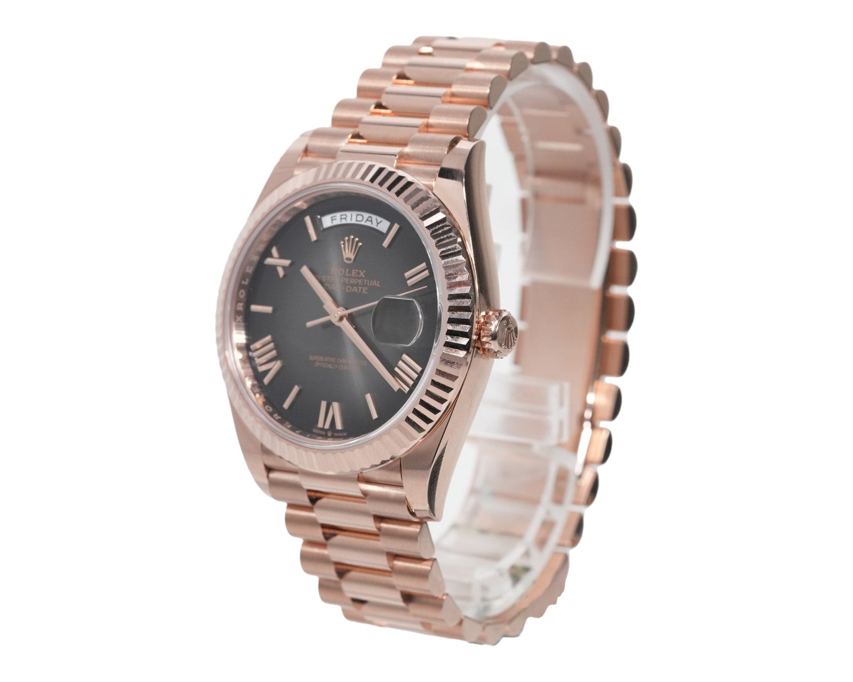 Rolex Day - Date 40mm Rose Gold Black Ombré Dial Ref:228235 - Mr. Alex Jewelry