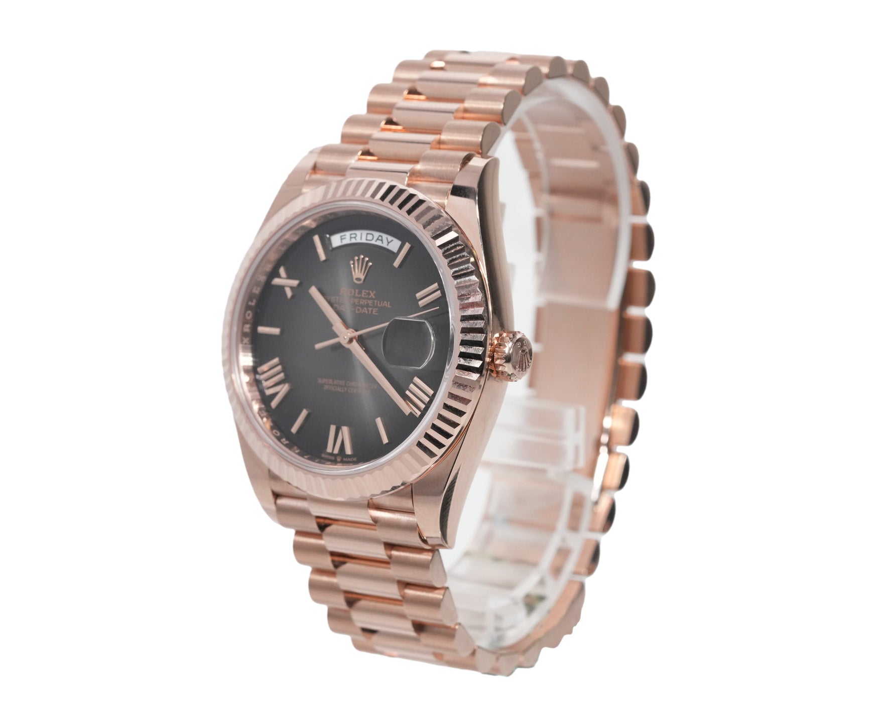Rolex Day - Date 40mm Rose Gold Black Ombré Dial Ref:228235 - Mr. Alex Jewelry