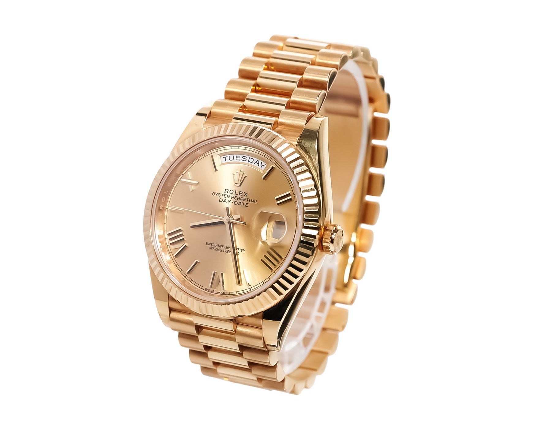 Rolex Day - Date 40mm Yellow Gold Champagne Dial Ref:228238 - Mr. Alex Jewelry